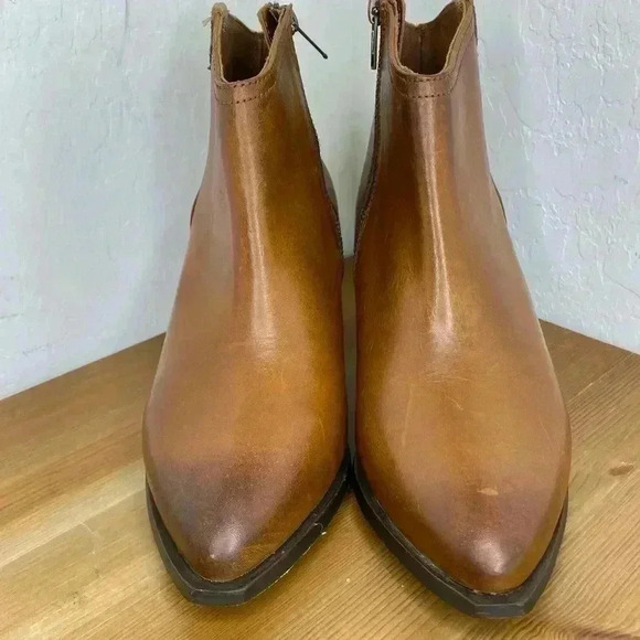 NEW Frye June Western Bootie Shootie Caramel Women’s Size 7B - Picture 6 of 11